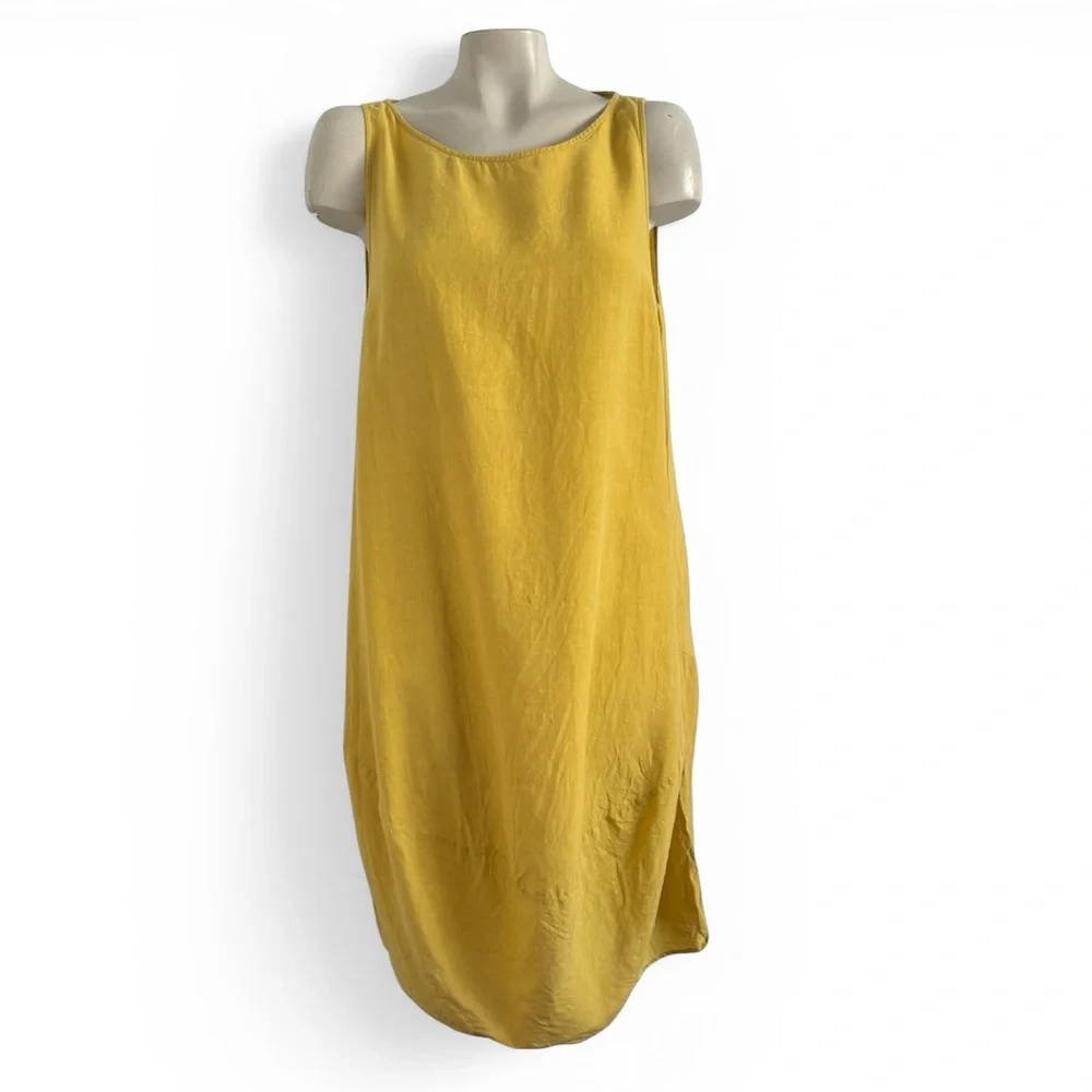 APUNTOB ITALY LINEN BARREL EGG MIDI MAXI DRESS SZ XL - Picture 2 of 5